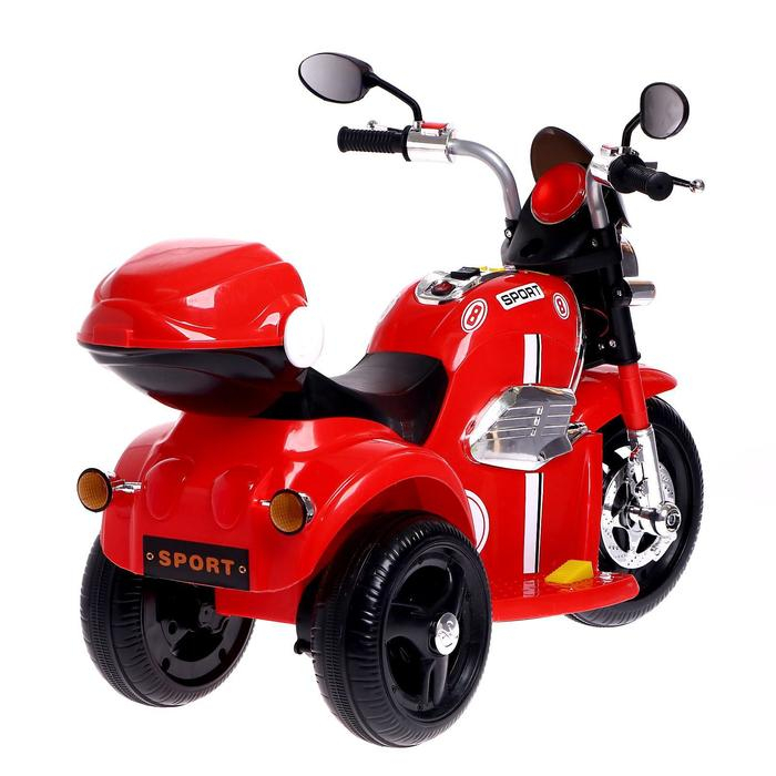 Детский электромобиль &laquo;Чоппер&raquo;, с аккумулятором, световые и звуковые эффекты, цвет красный