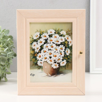 Ключница "Ромашки" 19х24 см молочный дуб МИКС