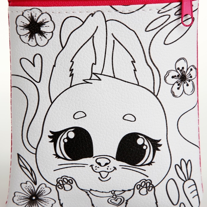 Сумка детская для девочки под раскраски "Миля зайка" 16х11см