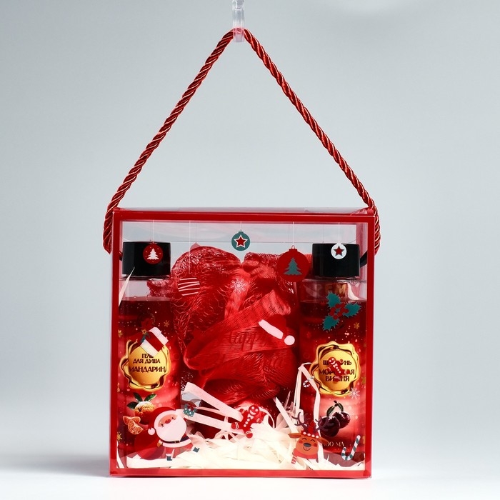 Новогодний подарочный набор косметики &laquo;Морозко&raquo; для душа и ванны, красная серия