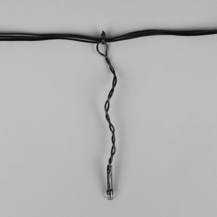 Гирлянда &laquo;Бахрома&raquo; 1.8 &times; 0.5 м, IP20, тёмная нить, 48 LED, свечение белое, 8 режимов, 220 В