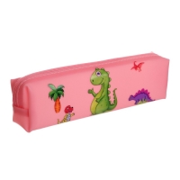 Пенал школьный на молнии "Динозаврик", МИКС Пенал школьный на молнии "Динозаврик", МИКС