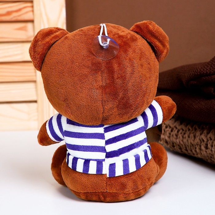 Мягкая игрушка &laquo;Мишка&raquo;, в полосатой футболке, 18 см