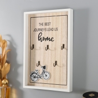 Крючки декоративные дерево "Велосипед" 20х30 см