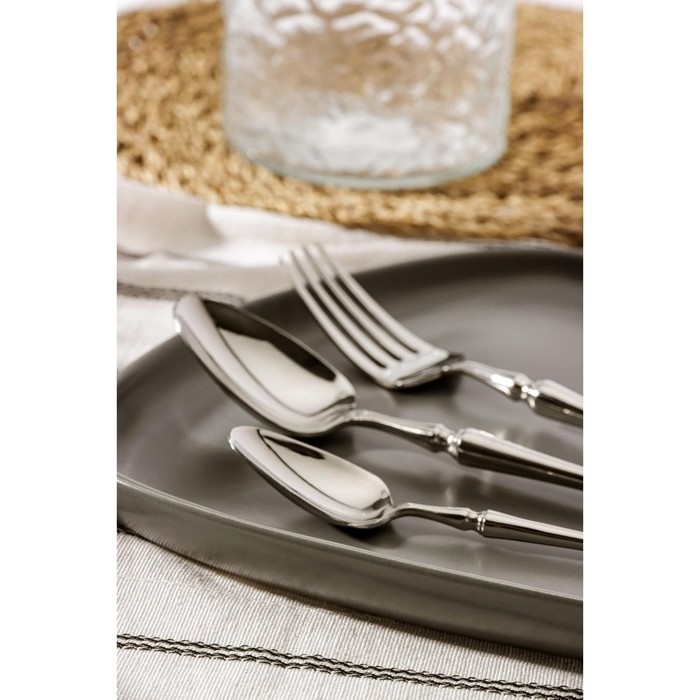Набор столовых приборов из нержавеющей стали Magistro &laquo;Фьюжн&raquo;, 4 предмета, цвет серебряный