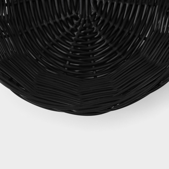 Корзинка для подачи Доляна &laquo;Плетёнка&raquo;, 25&times;18&times;6,5 см, цвет коричневый