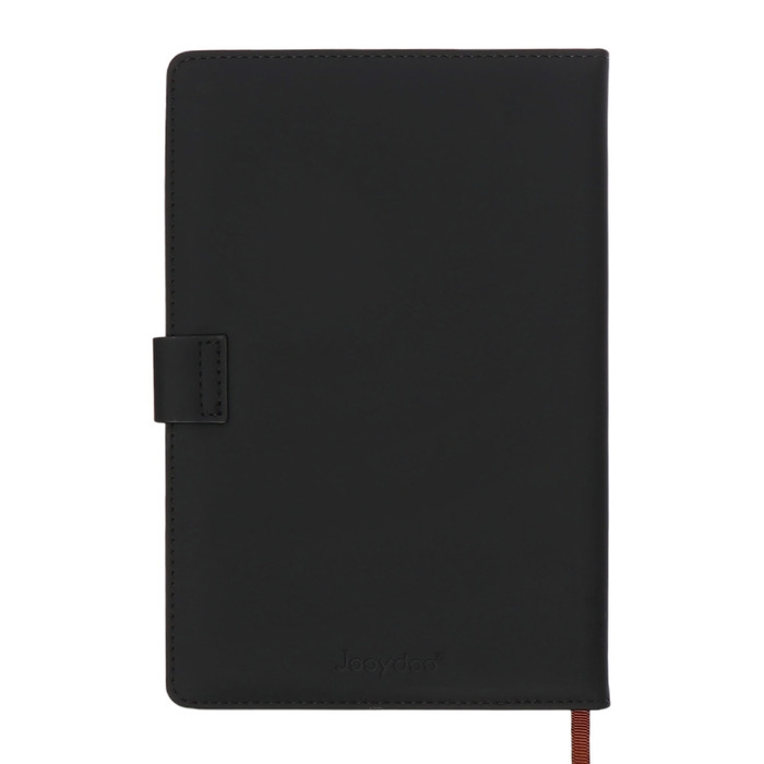 Ежедневник недатированный, А5, 140л, клетка, обл.кожзам, с хлястиком, Стайл, черный