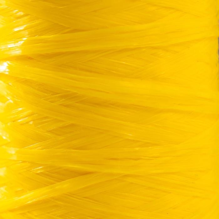 Пряжа "Для вязания мочалок" 100% полипропилен 400м/100&plusmn;10 гр в форме цилиндра (желтый)