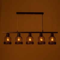 Светильник "Генри" 5хЕ27 40Вт черный 100х14,5х23-123 см Светильник "Генри" 5хЕ27 40Вт черный 100х14,5х23-123 см