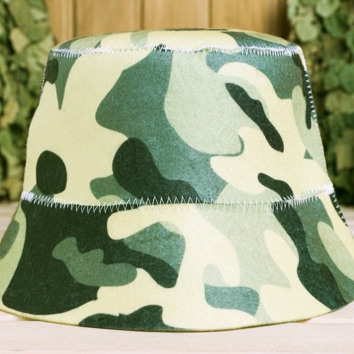 Шапка - панама для бани Военный принт Шапка - панама для бани Военный принт