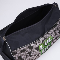 Сумка детская спортивная для мальчика &laquo;Пиксели&raquo;, 40х21х24 см, цвет серый