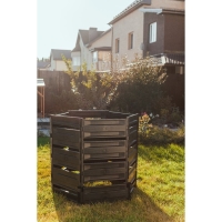 Компостер пластиковый, 800 л, 125 &times; 105 &times; 84 см, чёрный