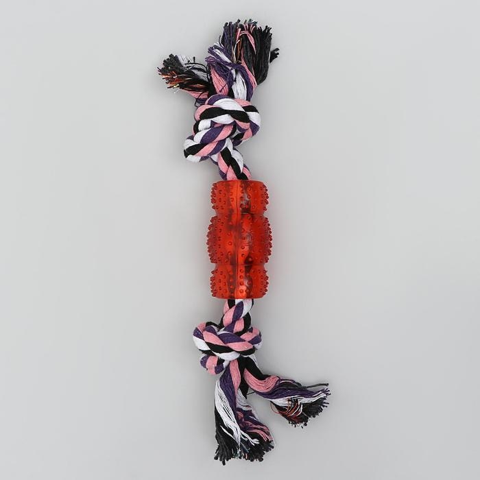 Игрушка тренировочная канатная Игрушка тренировочная канатная "Леденец", микс цветов