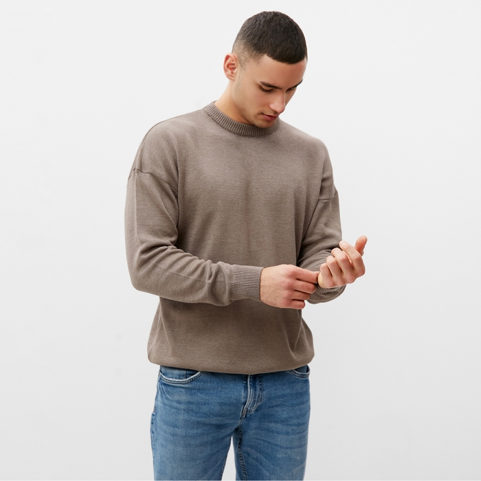 Джемпер мужской MINAKU: Casual Collection цвет тауп, р-р 54 Джемпер мужской MINAKU: Casual Collection цвет тауп, р-р 54