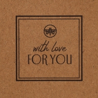 Пакет подарочный крафтовый, упаковка, &laquo;С любовью&raquo;, MS 18 х 23 х 10 см
