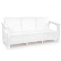 Диван "Ротанг" 3-х местный, с подстаканниками, 188 см х 70 см х 79 см, цвет белый Диван "Ротанг" 3-х местный, с подстаканниками, 188 см х 70 см х 79 см, цвет белый