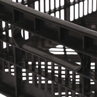 Ящик универсальный, пластиковый, 52 &times; 32 &times; 16 см, на 30 кг, чёрный, МИКС