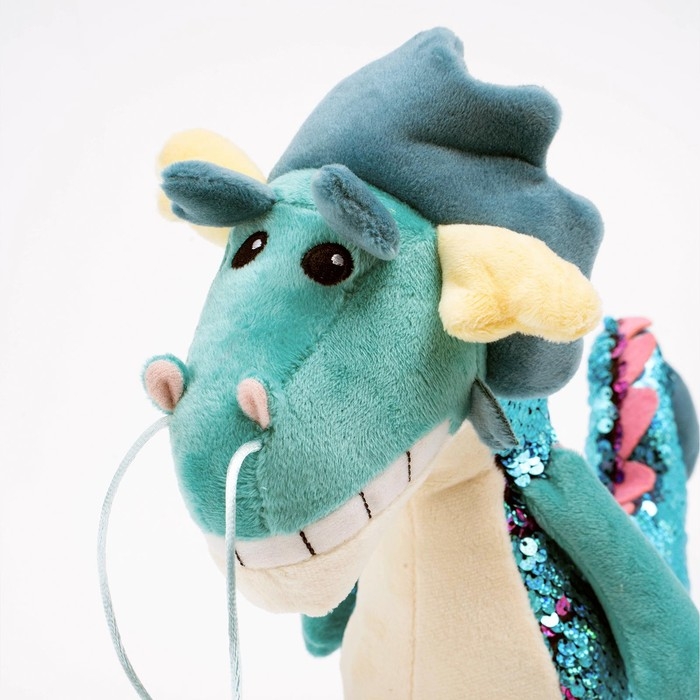 Мягкая игрушка &laquo;Дракон&raquo;, 22,5 см, цвет голубой