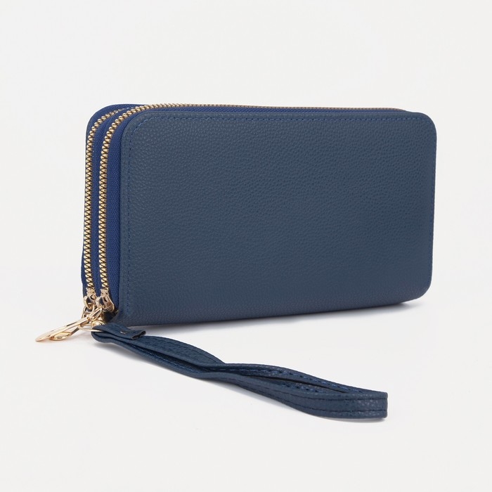 Кошелёк женский на молниях, цвет синий Кошелёк женский на молниях, цвет синий