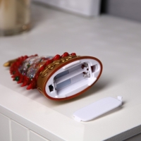 Светодиодная фигура &laquo;Дед Мороз на олене&raquo; 9 &times; 15 &times; 4 см, пластик, батарейки АААх2 (не в комплекте), свечение тёплое белое