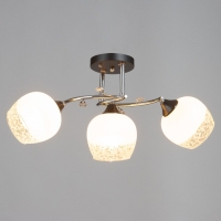 Люстра потолочная Зои 3хE27 40Вт Хром, черный