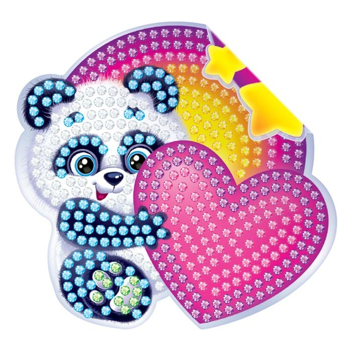 Алмазная мозаика наклейка для детей &laquo;Мишка&raquo;, 10 х 10 см. Набор для творчества