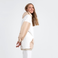 Худи женское MINAKU: Casual Collection цвет бежевый/экрю, р-р 48 Худи женское MINAKU: Casual Collection цвет бежевый/экрю, р-р 48