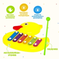 Игрушка музыкальная-металлофон &laquo;Уточка&raquo;