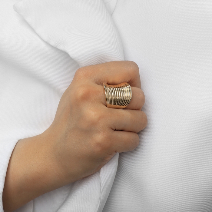 Кольцо металл &laquo;Тренд&raquo; пружинка, цвет золото, размер 17