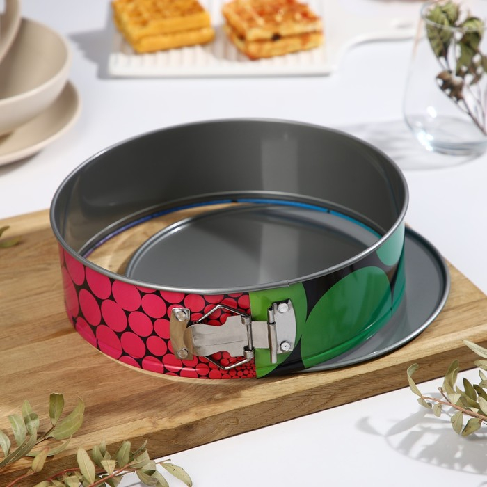 Форма для выпечки и выкладки с регулировкой размера &laquo;Никис&raquo;, d=22 см, h=7.5 см, антипригарное покрытие, цвет МИКС