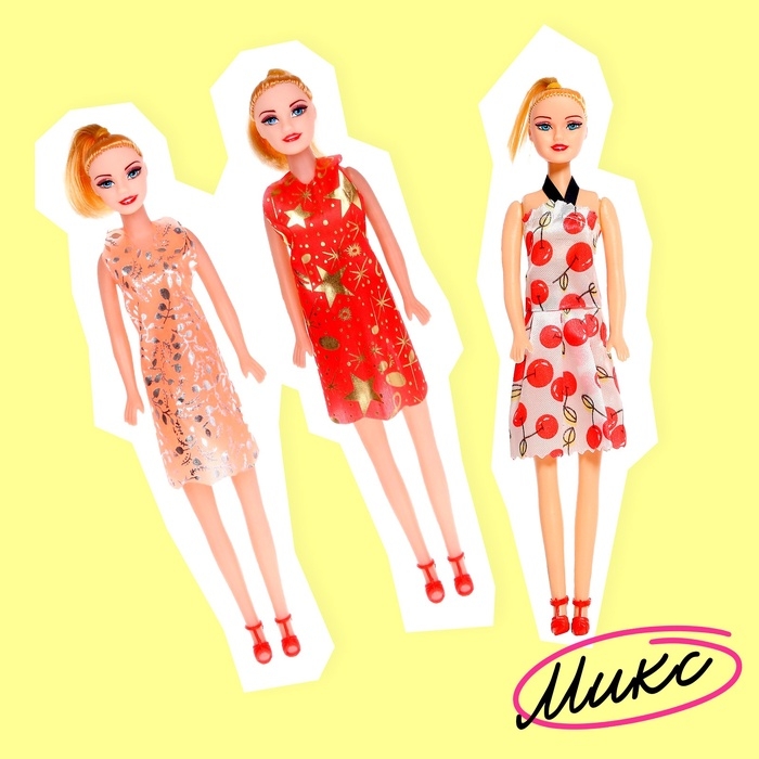 Кукла-модель &laquo;Тина&raquo; в платье, МИКС