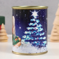 Носки в банке "Новогодняя сказка есть" (внутри носки женские,цвет белый) Носки в банке "Новогодняя сказка есть" (внутри носки женские,цвет белый)