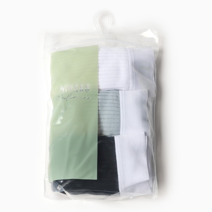 Набор трусов слипы MINAKU рубчик размер 44-46 (белый, бежевый, чёрный) 3 шт Набор трусов слипы MINAKU рубчик размер 44-46 (белый, бежевый, чёрный) 3 шт