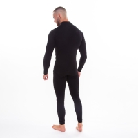 Термобельё мужское НАЧЁС (фуфайка, кальсоны) принт волк, цвет чёрный, размер 50 Термобельё мужское НАЧЁС (фуфайка, кальсоны) принт волк, цвет чёрный, размер 50