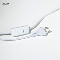 Бра с переключателем на проводе "Хлоя" Е14 40Вт белый 19х10х18см Бра с переключателем на проводе "Хлоя" Е14 40Вт белый 19х10х18см