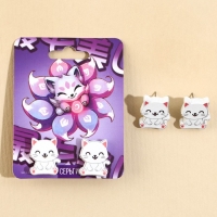 Серьги «Котик» гвоздики, 6х9 см Серьги «Котик» гвоздики, 6х9 см