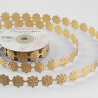 Лента фигурная &laquo;Цветок&raquo;, 18 мм, 9 &plusmn; 0,5 м, цвет бежевый