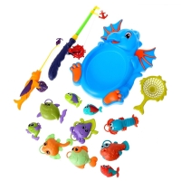 Рыбалка «Морской дракон», 10 рыбок, 2 удочки, сачок, цвета МИКС Рыбалка «Морской дракон», 10 рыбок, 2 удочки, сачок, цвета МИКС