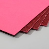 Набор глиттерного фоамирана (5 листов) 2 мм, 20х30 см, темно-красный