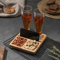 Блюдо для подачи Adelica, 20&times;18&times;1,8 см, пропитано маслом, берёза