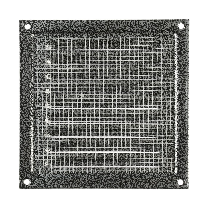 Решетка вентиляционная ZEIN Люкс РМ1515СР, 150 х 150 мм, с сеткой, металлическая, серебряная