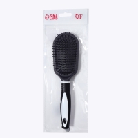 Расчёска массажная, 6,7 &times; 24 см, цвет чёрный/белый