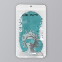 Маска для сна &laquo;ШЁЛК&raquo;, 19 &times; 10 см, резинка одинарная, цвет изумрудный