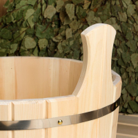 Шайка из кедра овальная, 22 л, двуручная ЛЮКС Шайка из кедра овальная, 22 л, двуручная ЛЮКС