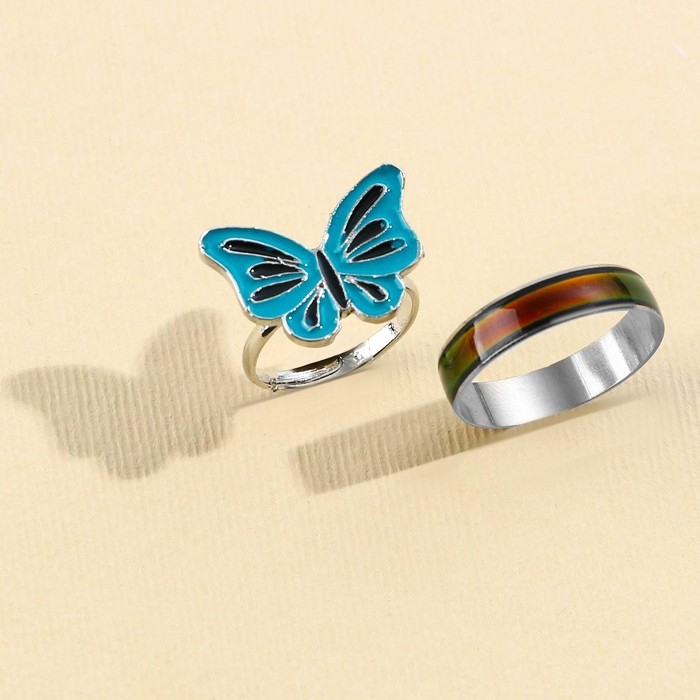 Кольцо настроение «Веселись», набор 2 шт Кольцо настроение «Веселись», набор 2 шт