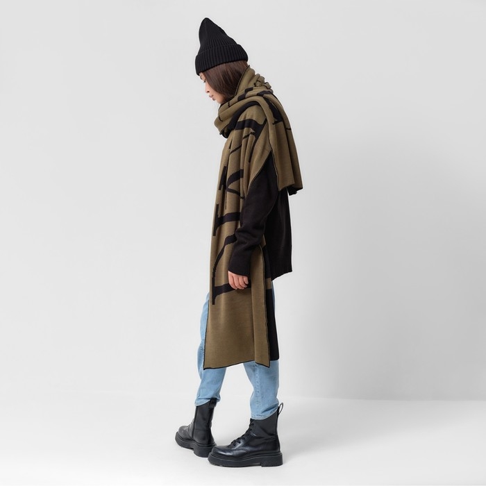 Шарф женский двусторонний MIST хаки, размер 47*226см Шарф женский двусторонний MIST хаки, размер 47*226см