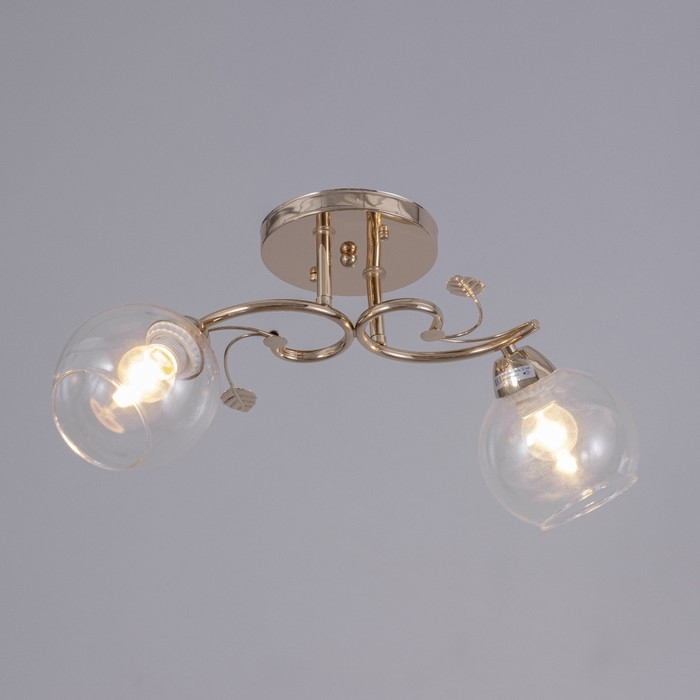 Люстра "Алеста" 2х60Вт Е27 Золото 46х15х23см