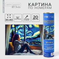 Картина по номерам в тубусе &laquo;С видом на звездную ночь&raquo;, 30 х 40 см