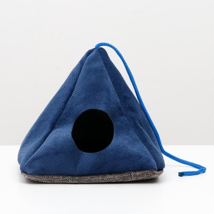 Подвесной домик для грызунов Подвесной домик для грызунов "Вигвам", мебельная ткань ,флис, 15 х 15 см, микс цветов