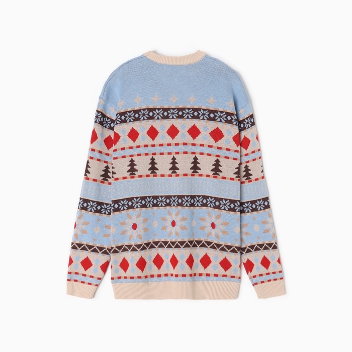 Новый год. Джемпер вязаный детский KAFTAN Scandinavia размер 36 (134-140 см), голубой Новый год. Джемпер вязаный детский KAFTAN Scandinavia размер 36 (134-140 см), голубой